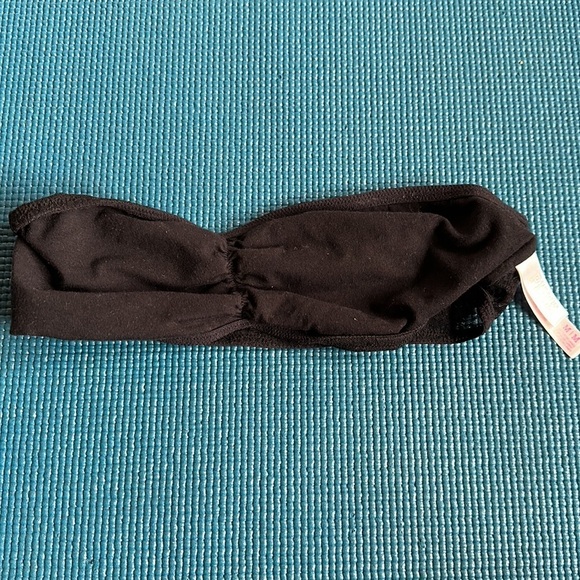 Victoria’s Secret Pink Black Floral Lace Bandeau Strapless Bralette Medium - Picture 10 of 10